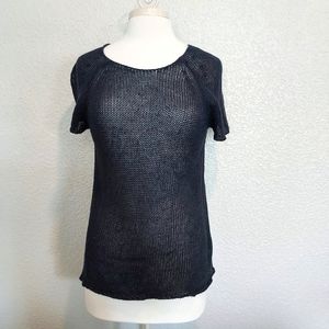 ⭐️5/$20 John Patrick by Geoda Design Black Knit Short Sleeve